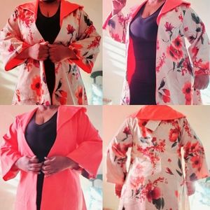 Reversible floral spring jacket